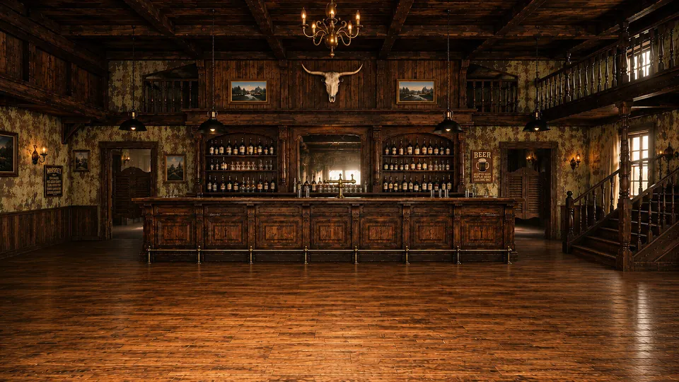 Saloon-Schauplatz, Innenansicht
